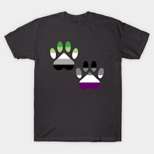 Aro Ace Pride Paws T-Shirt